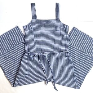 beachlunchlounge Blue and White Striped Jumpsuit